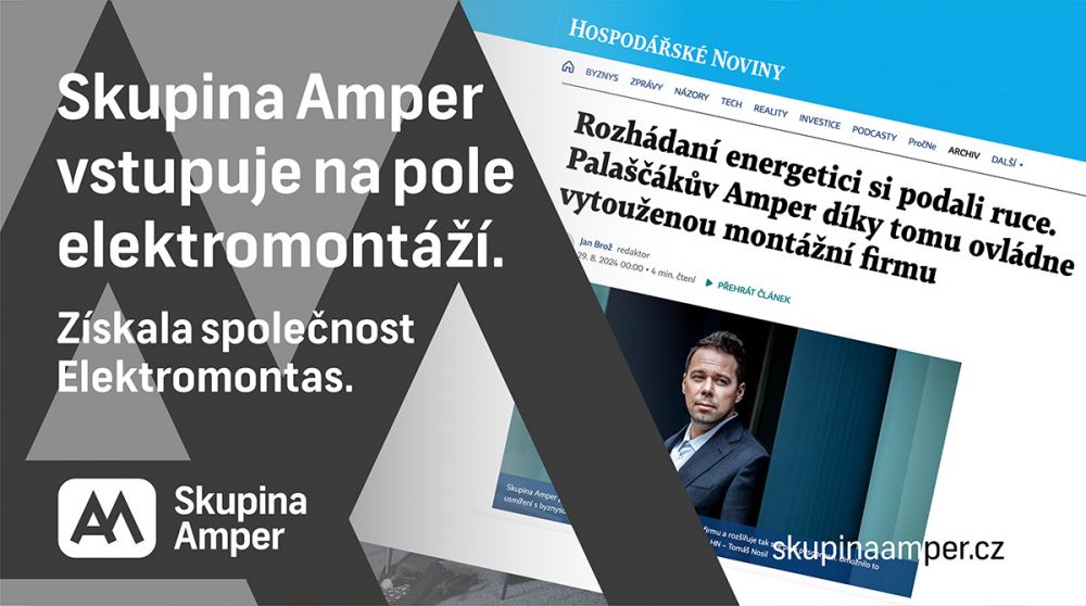 Skupina Amper vstupuje na pole elektromontáží. Získala společnost Elektromontas.